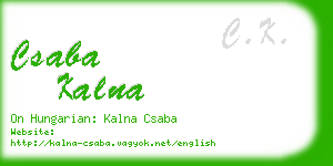 csaba kalna business card